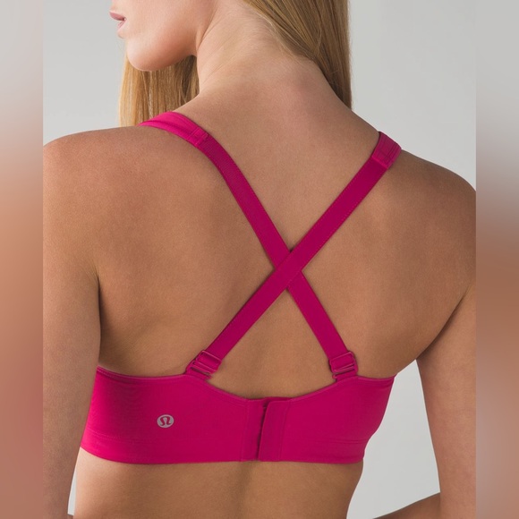 Lululemon💎LIKE NEW💎Ta Ta Tamer III 34D Cup💎Boom Juice Pink💎VINTAGE💎sz 8 - Picture 2 of 16